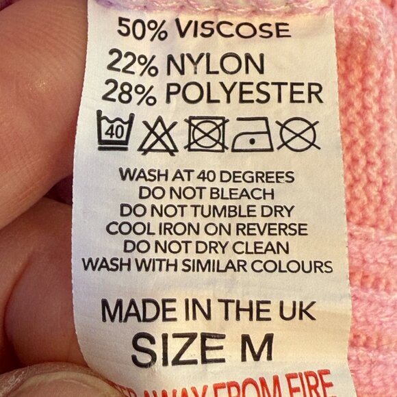 Pink Romper Playsuit Sweater Plunge Neckline Knit Small - Picture 5 of 6